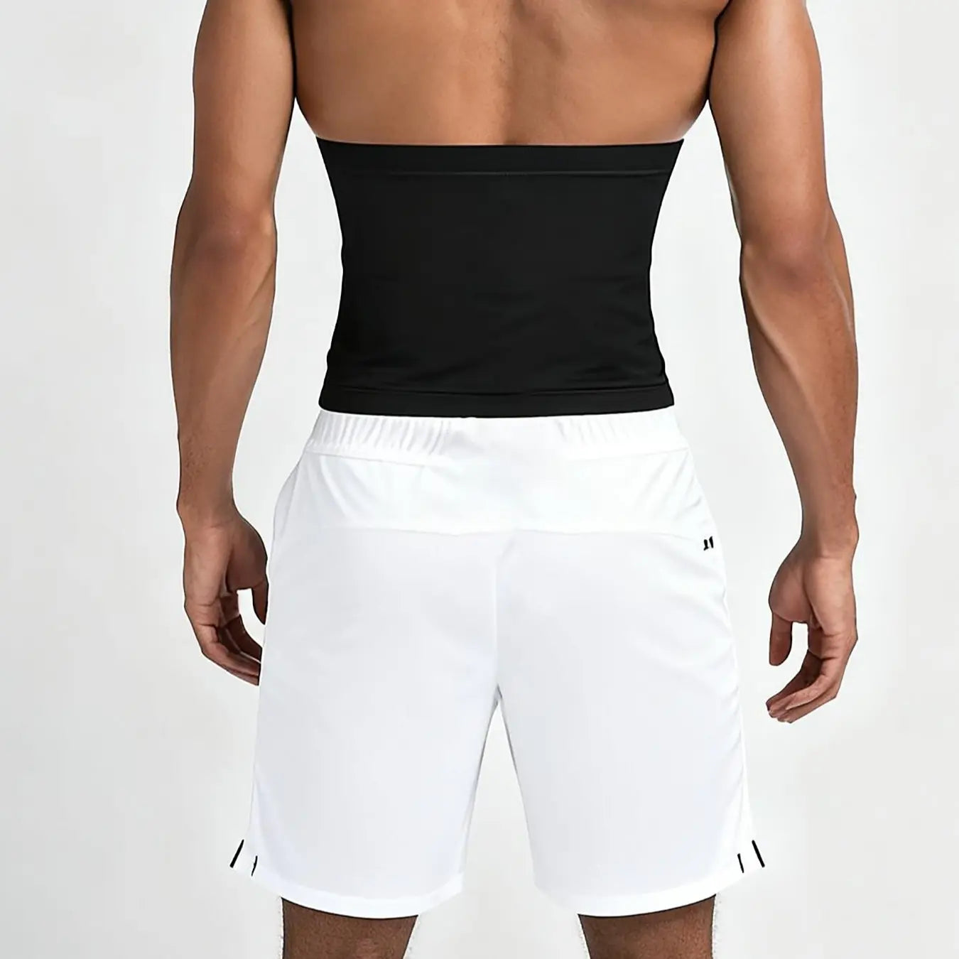 Waist Trainer Trimmer Zipper Sweat Belt Band for Men, Sauna Belt Suit Workout, Sporty Design, All Seasons, Plain Pattern, Fitness Waist Trainer